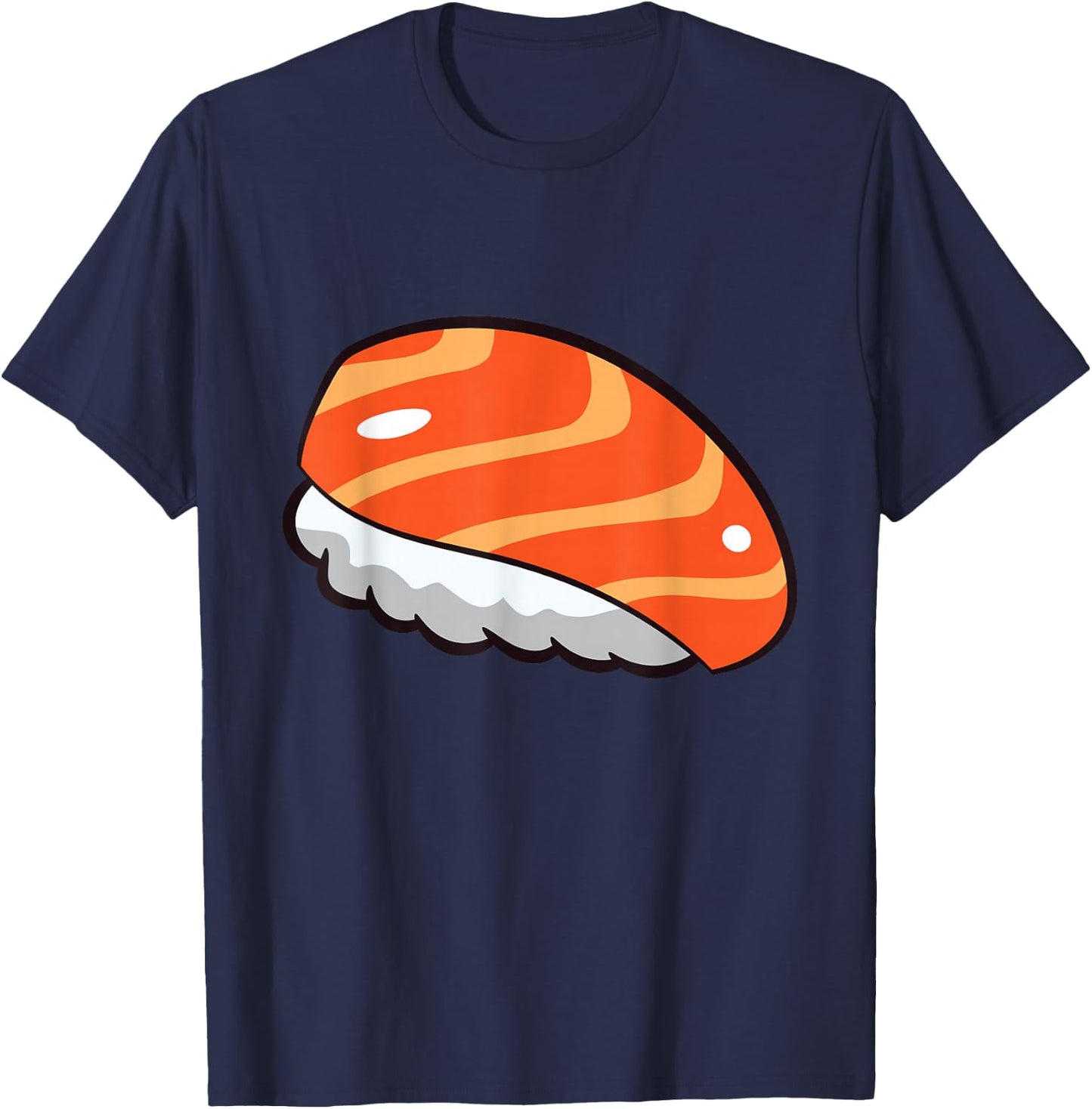 Kawaii Nigiri Sushi Funny Sushi Costume Cute Salmon Sushi T-Shirt - T-Shirt | Navy