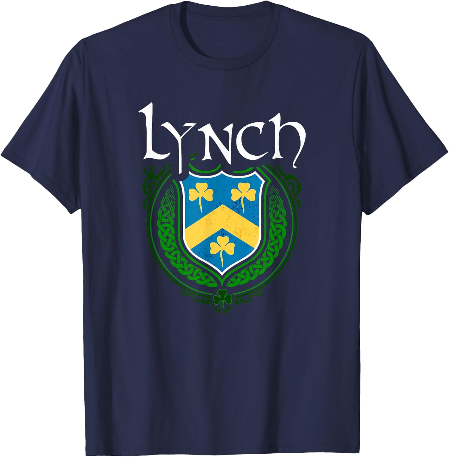 Lynch Surname Irish Clan Tartan Badge Ireland T-Shirt - T-Shirt | Navy