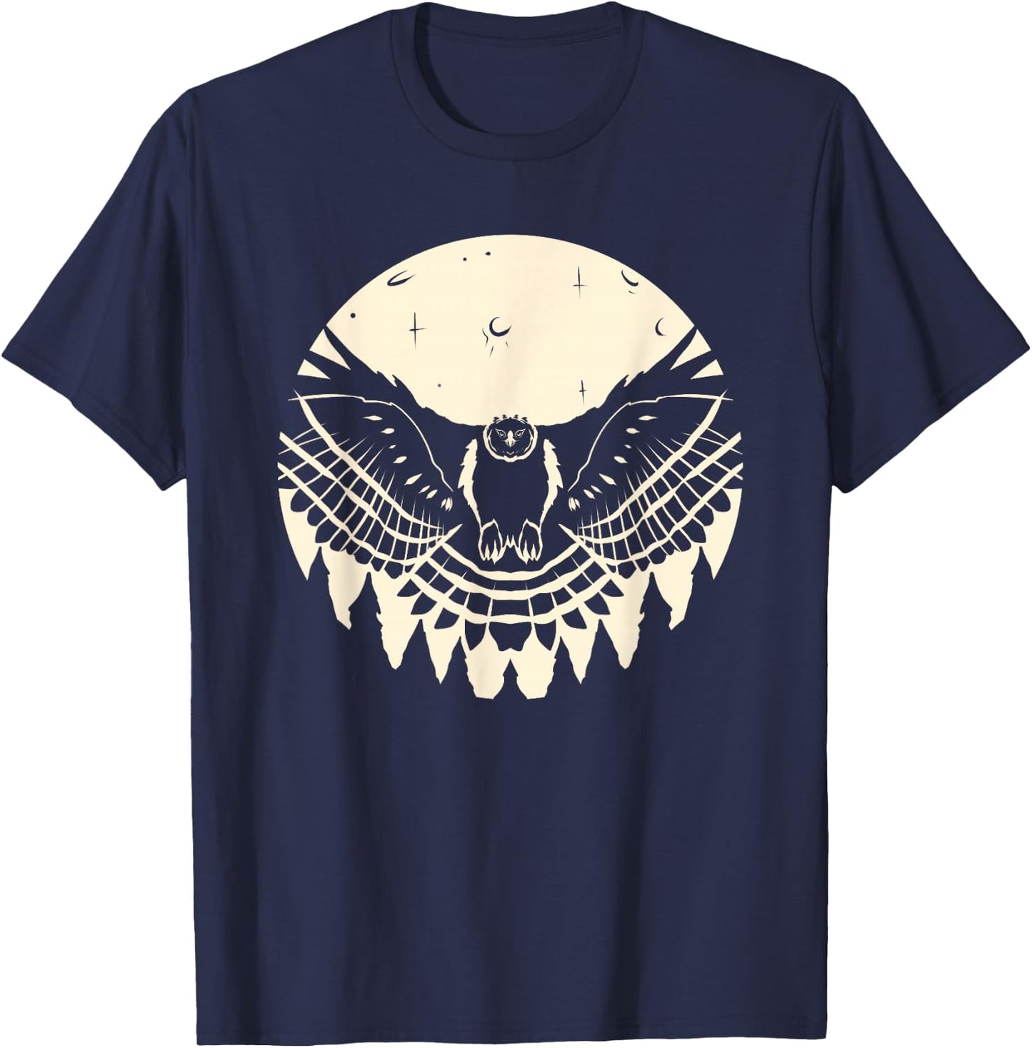 Harpy Eagle By The Moon Raptor Bird Birds Harpy Eagle T-Shirt - T-Shirt | Navy