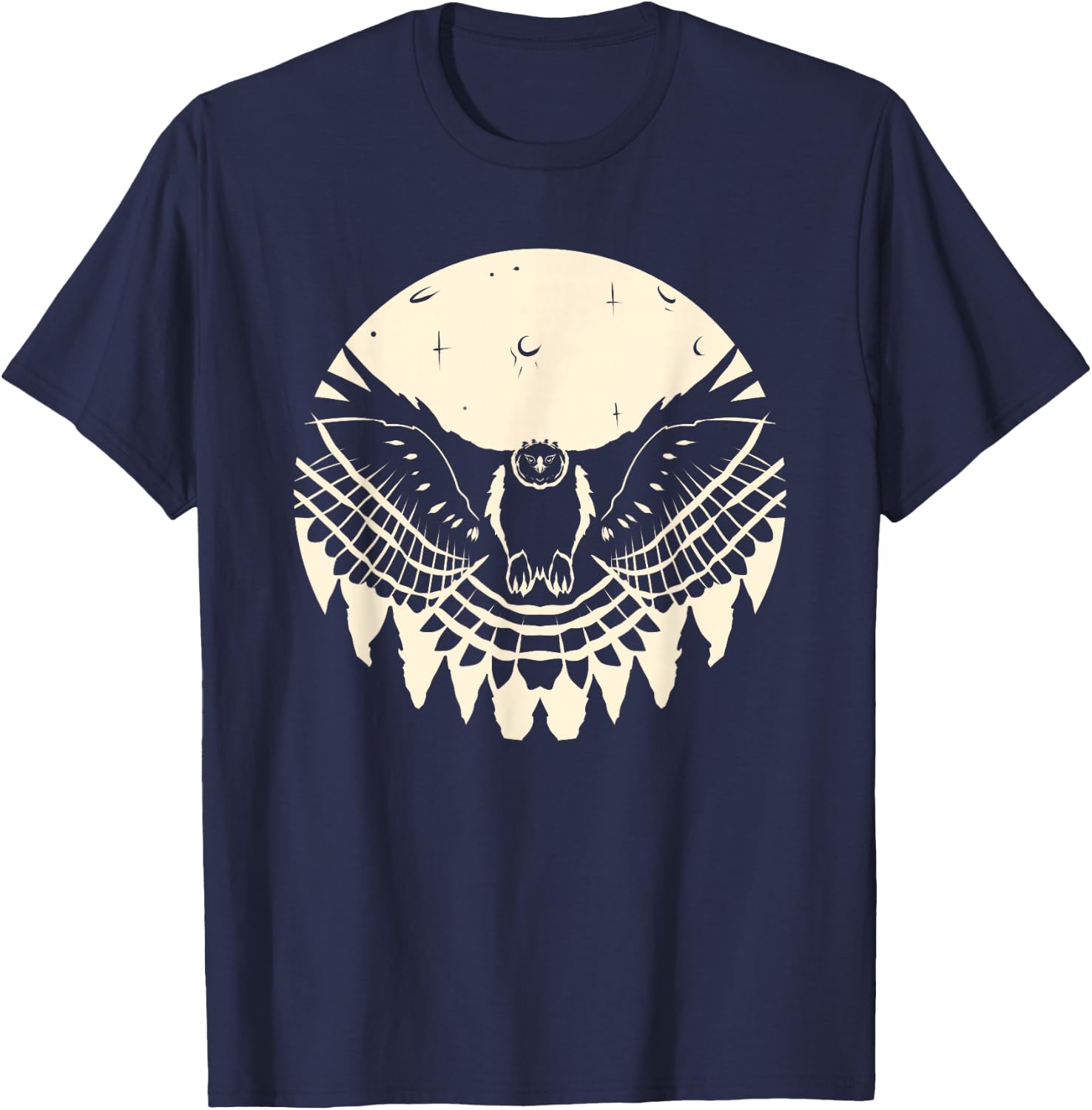 Harpy Eagle By The Moon Raptor Bird Birds Harpy Eagle T-Shirt - T-Shirt | Navy