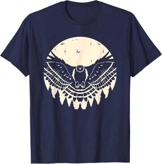 Harpy Eagle By The Moon Raptor Bird Birds Harpy Eagle T-Shirt - T-Shirt | Navy