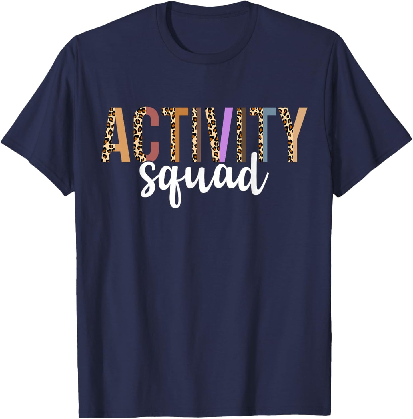Activity Assistant Squad Professionals Week Leopard Women T-Shirt - T-Shirt | Navy