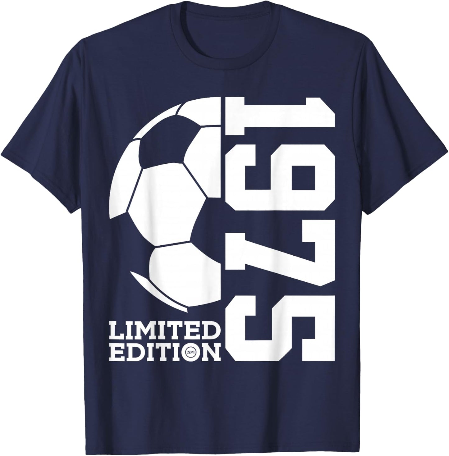 51st BIRTHDAY SOCCER LIMITED EDITION 1975 T-Shirt - T-Shirt | Navy