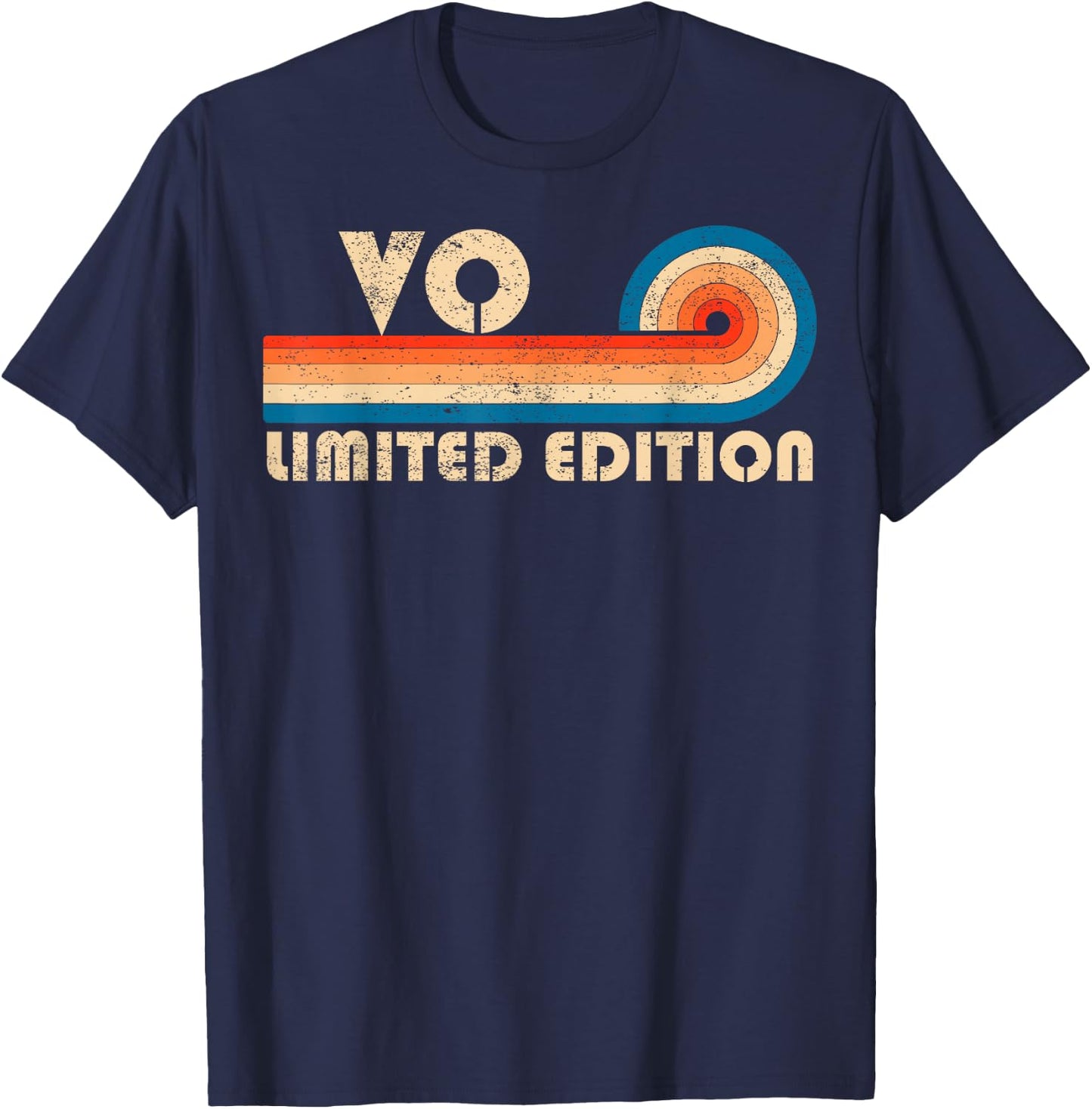 VO Surname Retro Vintage 80s 90s Birthday Reunion T-Shirt - T-Shirt | Navy