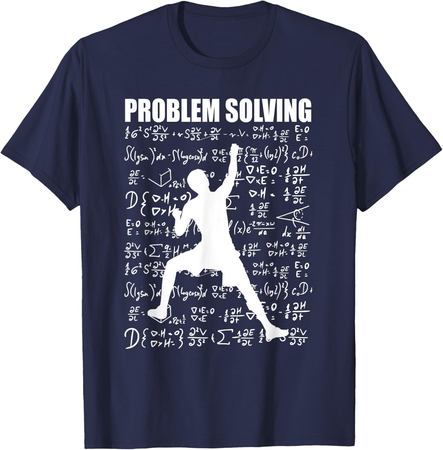 Problem Solving School Rock Climbing Climber Men Bouldering T-Shirt - T-Shirt | Navy