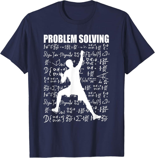 Problem Solving School Rock Climbing Climber Men Bouldering T-Shirt - T-Shirt | Navy
