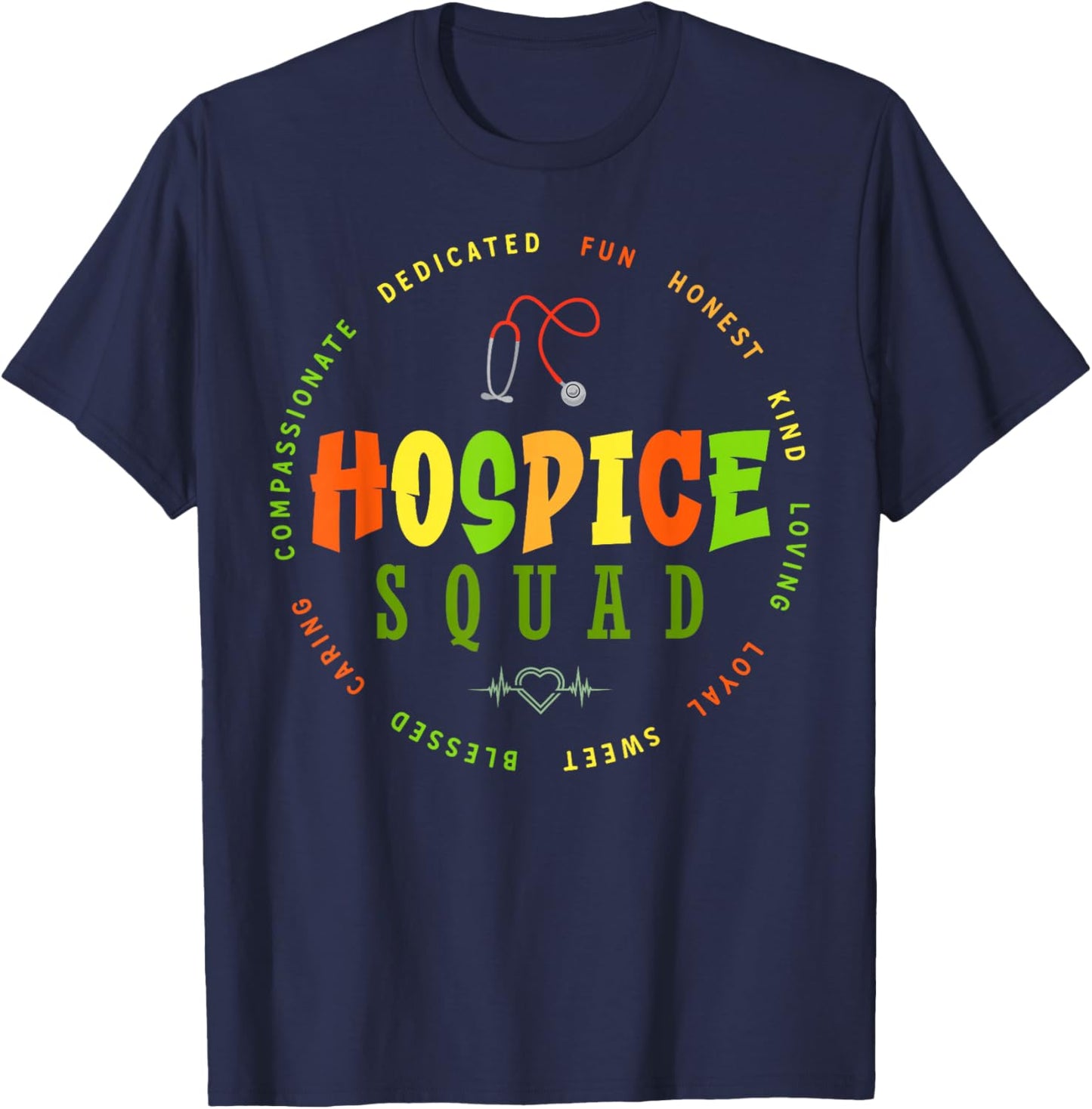 Hospice Nurse Apparel - Hospice Squad T-Shirt - T-Shirt | Navy