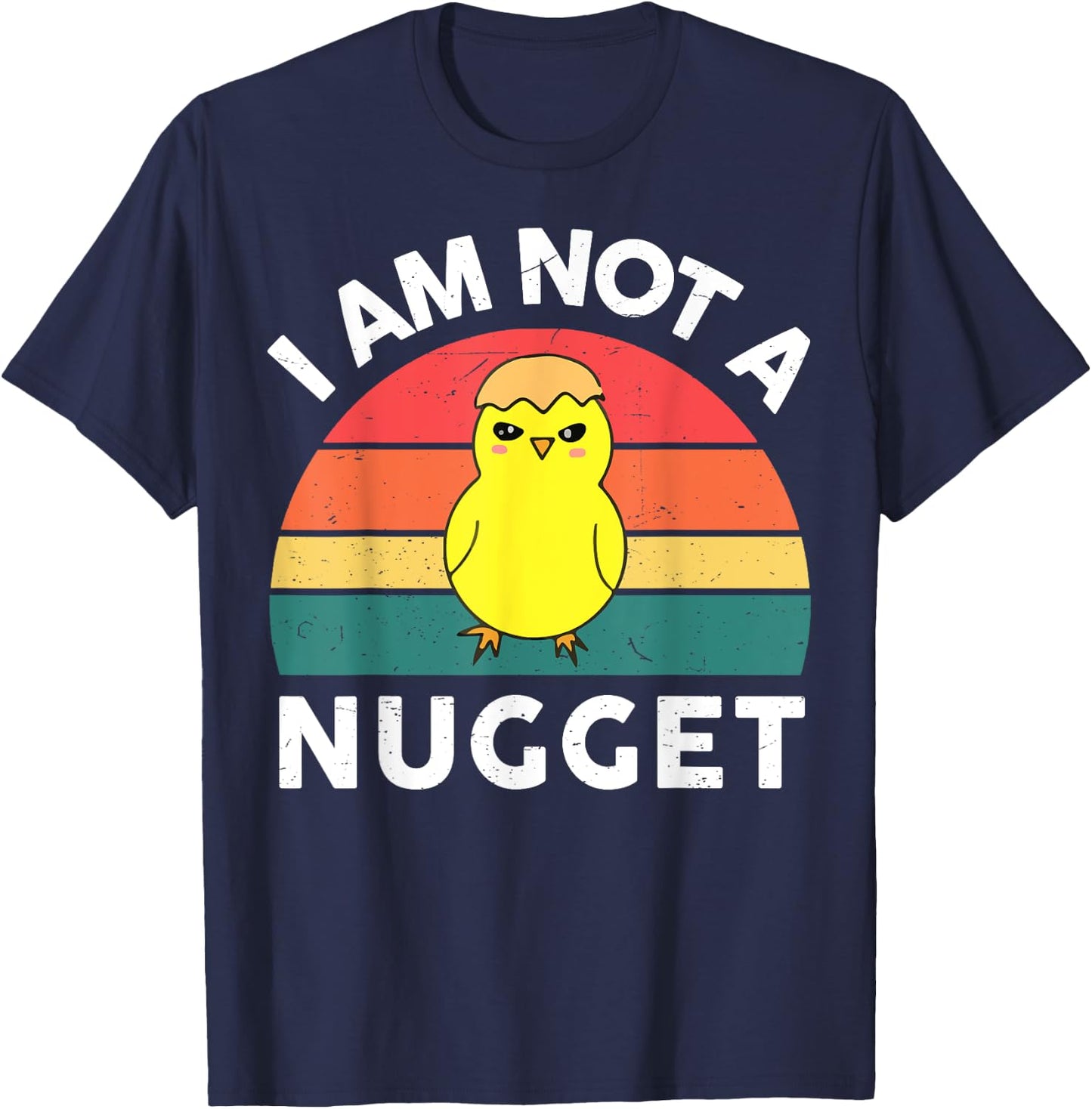 CAT Vegan-Shirt I Am Not Nugget Men Women Funny Vegetarian Gift T-Shirt - T-Shirt | Navy