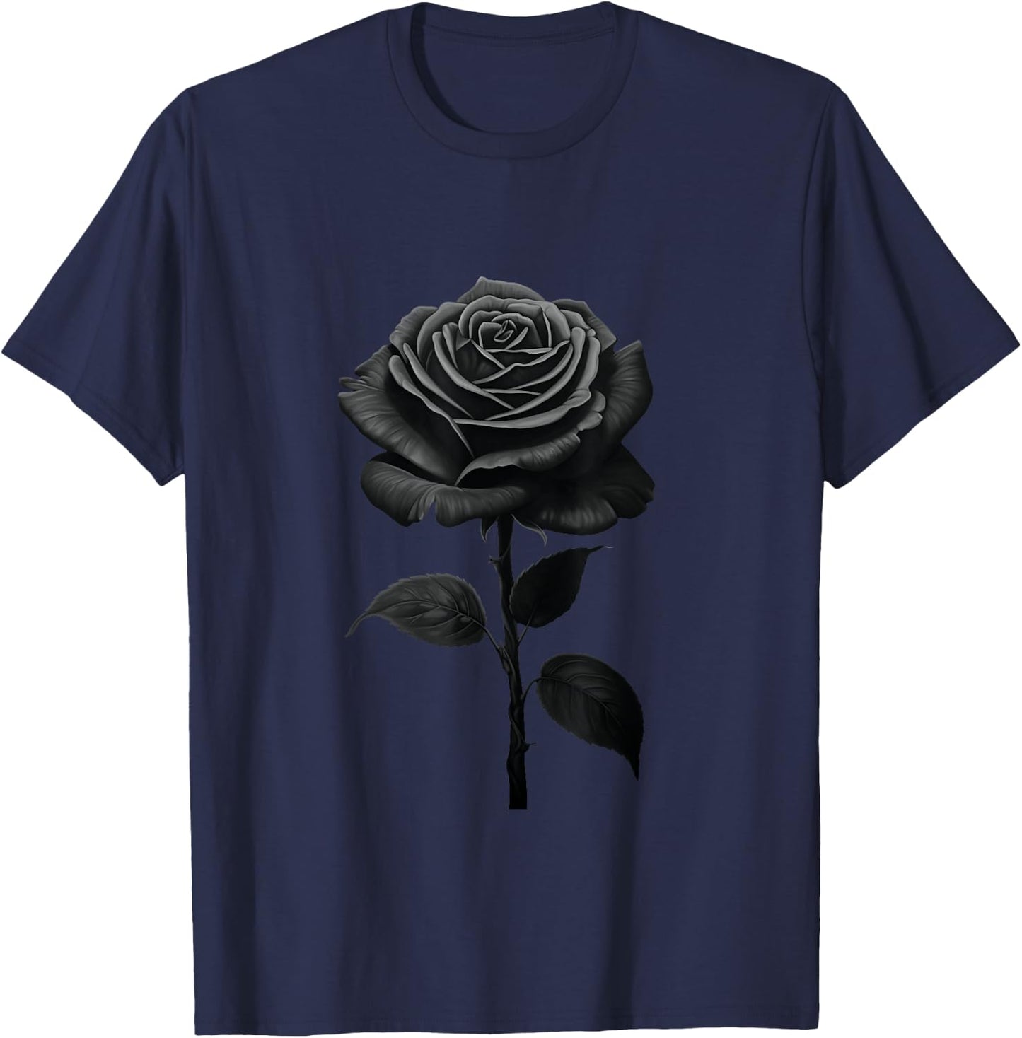 Black Rose T-Shirt - T-Shirt | Navy