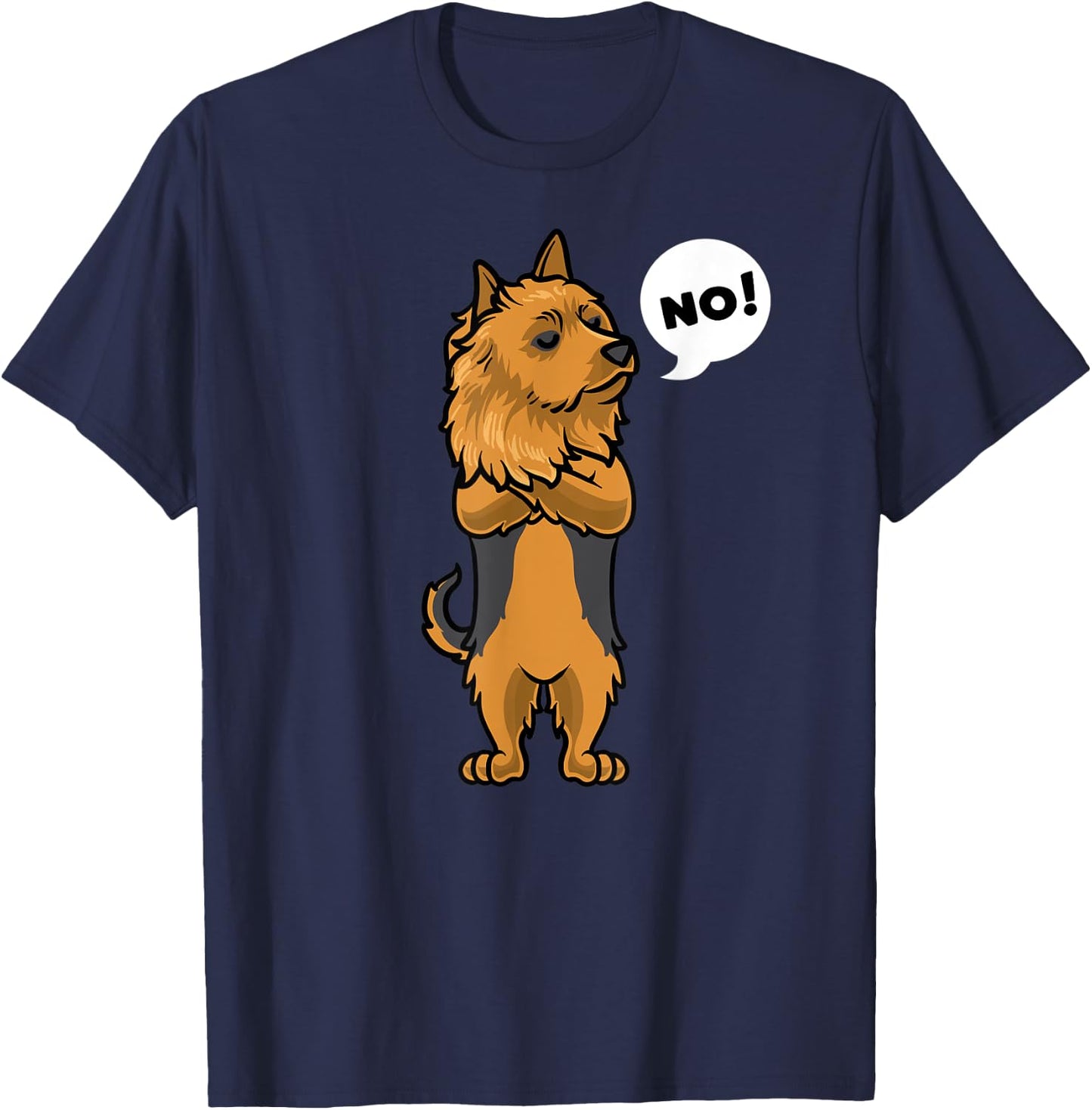Stubborn Australian Terrier Dog T-Shirt - T-Shirt | Navy