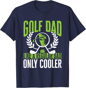 Golf Golfer Golf Dad like a regular Dad only cooler T-Shirt - T-Shirt | Navy