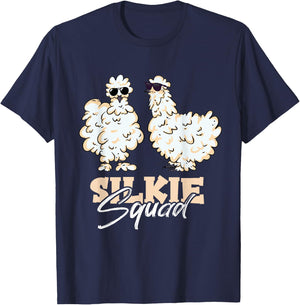 Silkie Squad Silk Chicken Silky Chicken Silkie Chicken Lover T-Shirt - T-Shirt | Navy