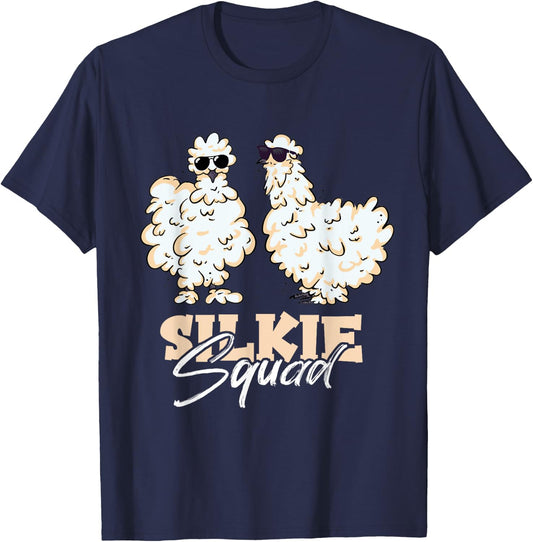 Silkie Squad Silk Chicken Silky Chicken Silkie Chicken Lover T-Shirt - T-Shirt | Navy