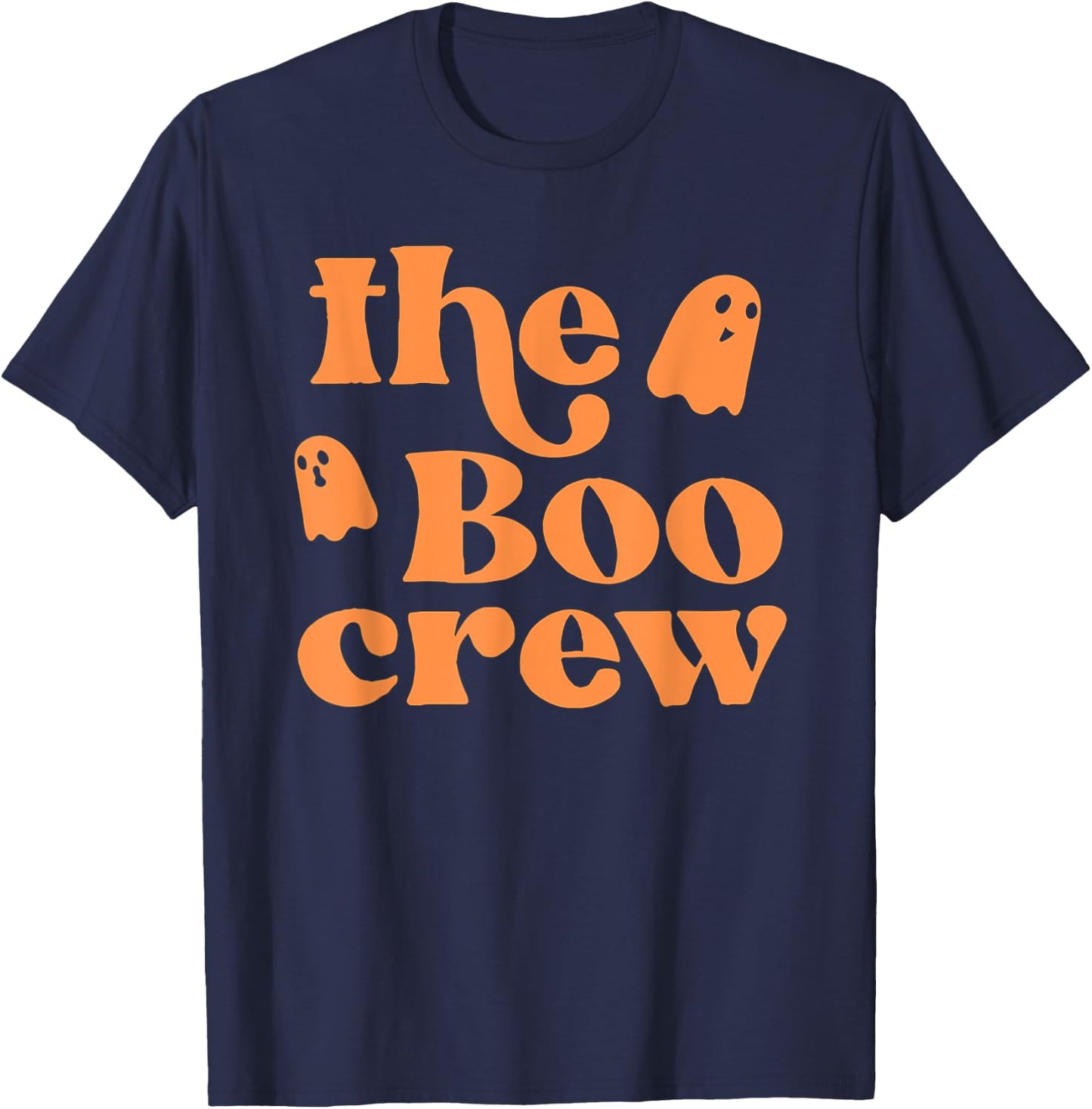 The Boo Crew in orange Halloween T-Shirt - T-Shirt | Navy