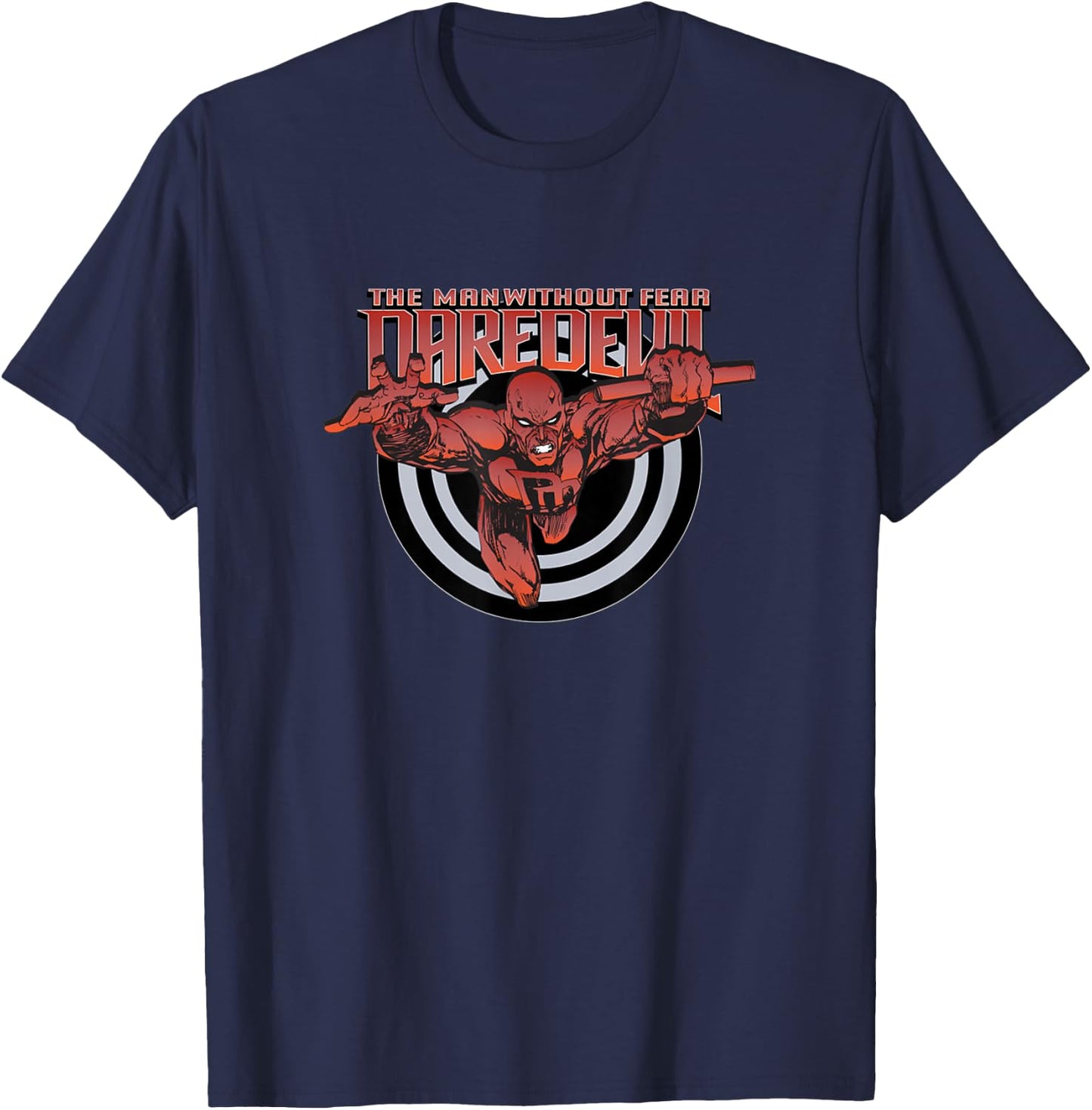 Marvel Comics Retro Classic Daredevil Bullseye Background T-Shirt - T-Shirt | Navy