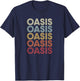 Oasis California Oasis CA Vintage Text T-Shirt - T-Shirt | Navy