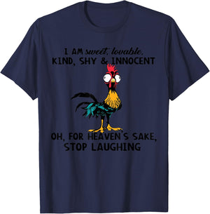 Chicken I Am Sweet Lovable Kind Shy Innocent Oh T-Shirt - T-Shirt | Navy