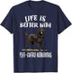 Life Is Better With Flat-Coated Retrievers Dog Men Women Girls Kids T-Shirt - T-Shirt | Navy
