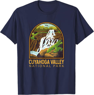 Cuyahoga Valley National Park Vintage Emblem T-Shirt - T-Shirt | Navy