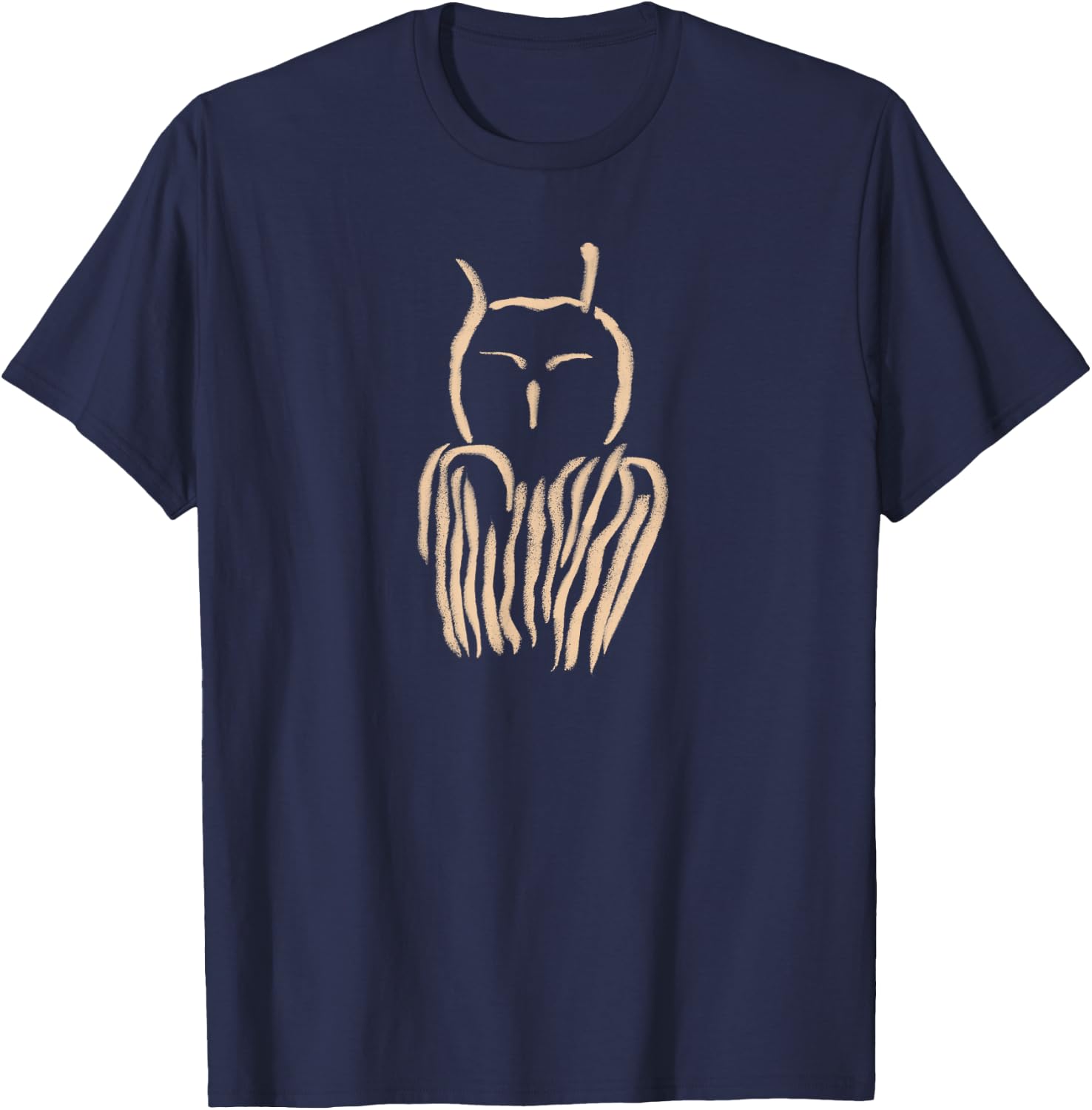 Stone Age Cave Painting of an Owl from the Grotto Chauvet T-Shirt - T-Shirt | Navy