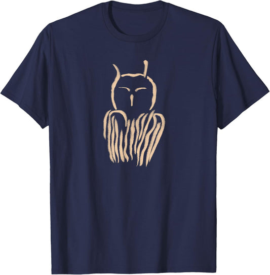 Stone Age Cave Painting of an Owl from the Grotto Chauvet T-Shirt - T-Shirt | Navy