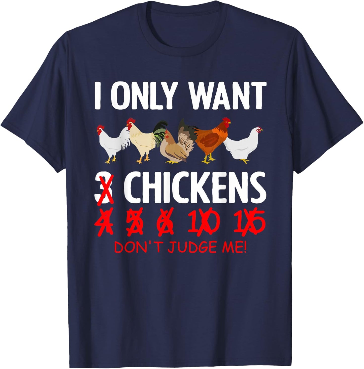 Funny Chicken Design Women Poultry Chicken Lovers T-Shirt - T-Shirt | Navy