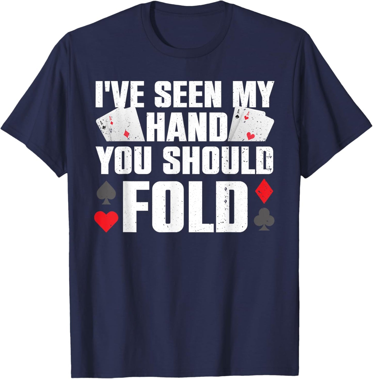 Funny Poker Player Art Women Gambler Casino Lover T-Shirt - T-Shirt | Navy