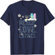 Care Bears Hanukkah Peace Love Latkes Snowflake Menorah Logo T-Shirt - T-Shirt | Navy