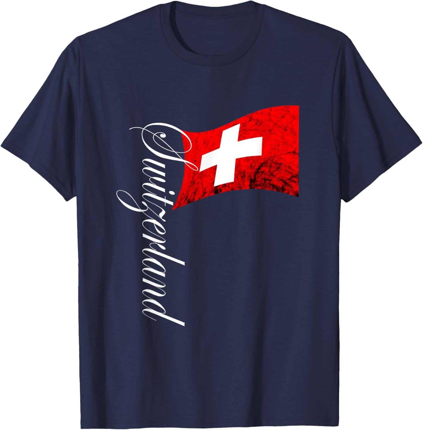 Switzerland Flag Swiss Pride Vintage Swiss Flag Schweiz T-Shirt - T-Shirt | Navy