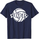 Saints Volleyball Team Mascot School Spirit Game Night T-Shirt - T-Shirt | Navy