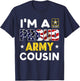 I'm a Proud Army COUSIN USA American Flag Family Solider T-Shirt - T-Shirt | Navy