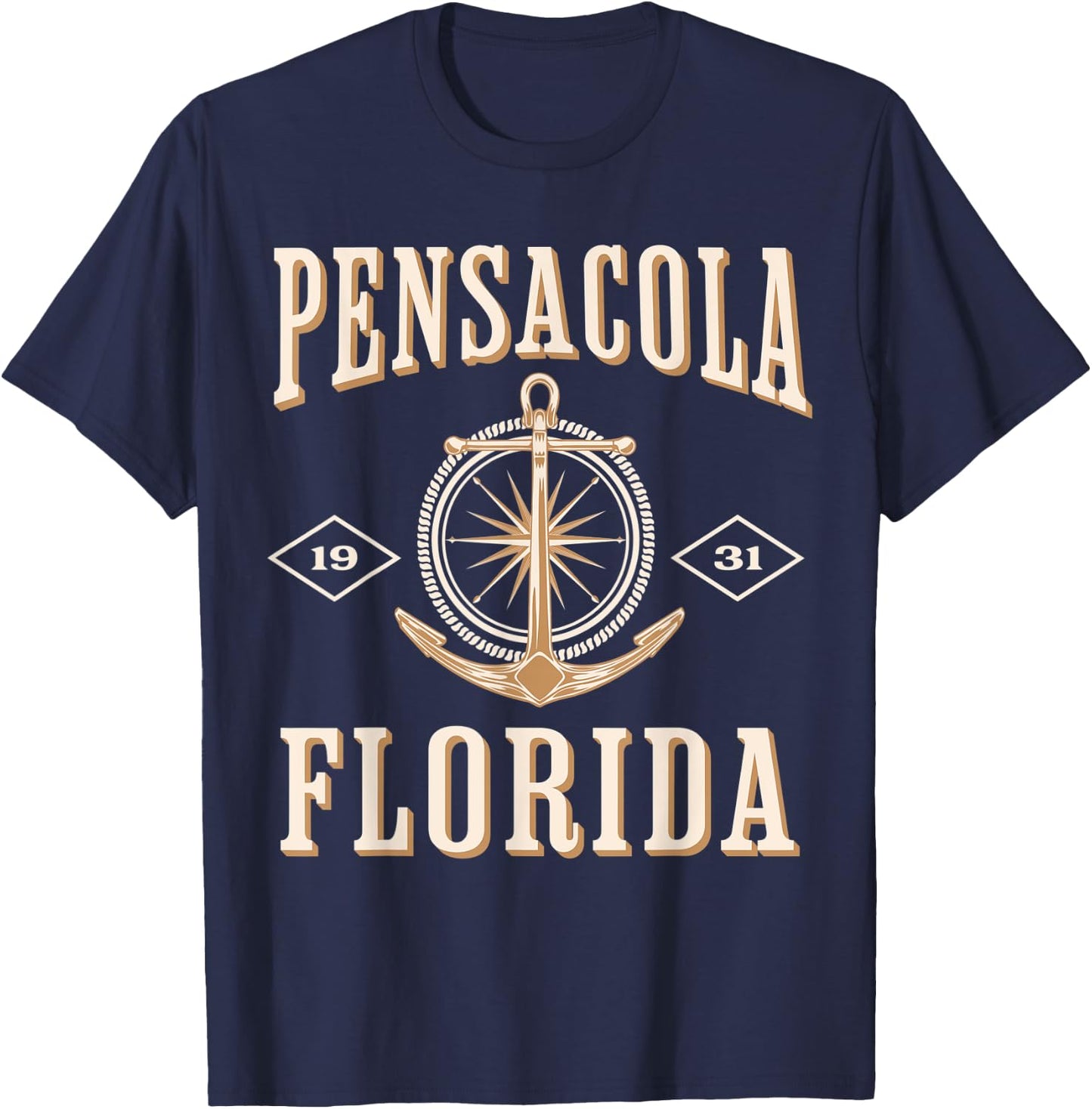 Pensacola Florida Beach Summer Vacation Women Kids T-Shirt - T-Shirt | Navy