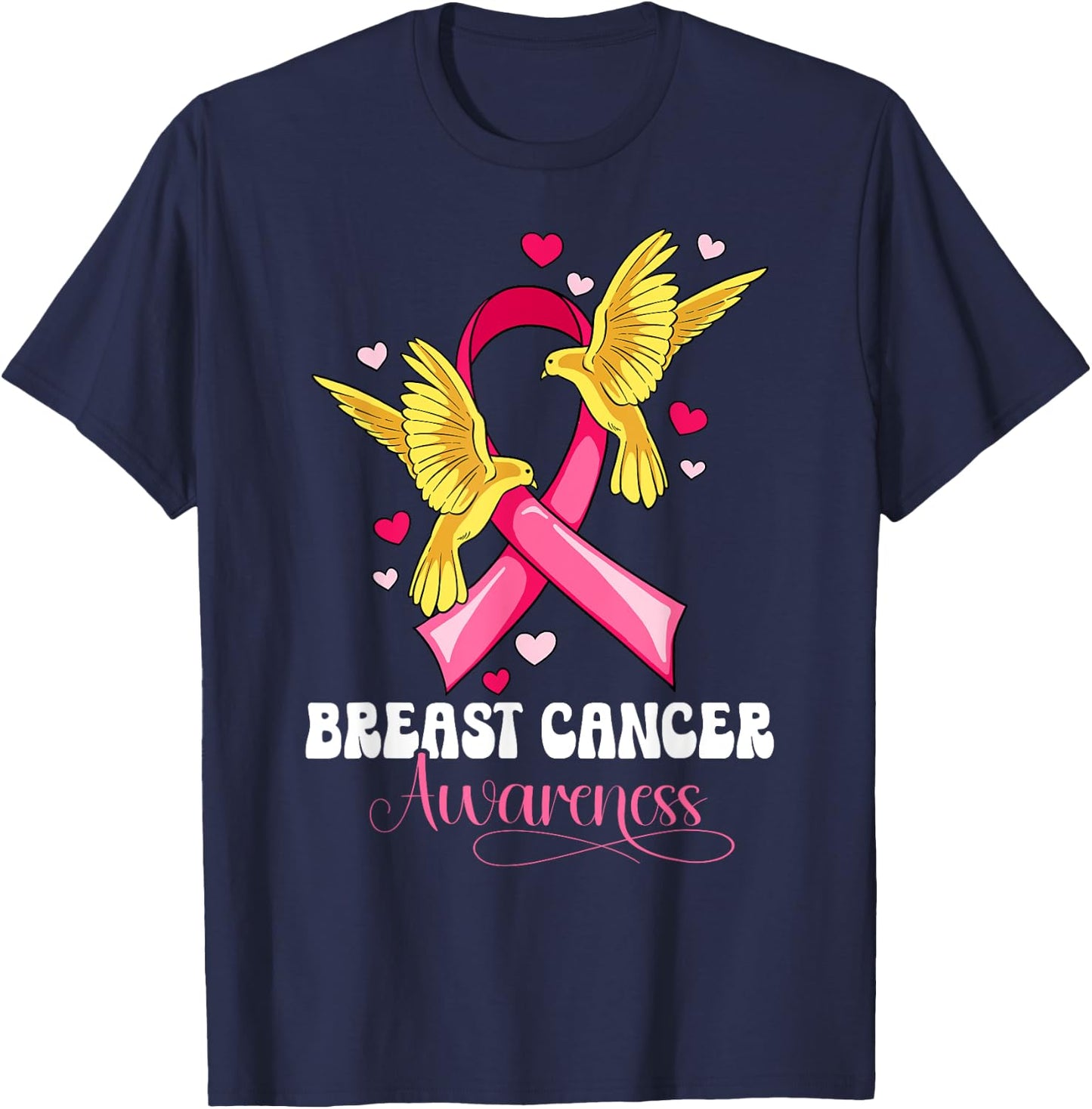 Breast Cancer Awareness T-Shirt - T-Shirt | Navy