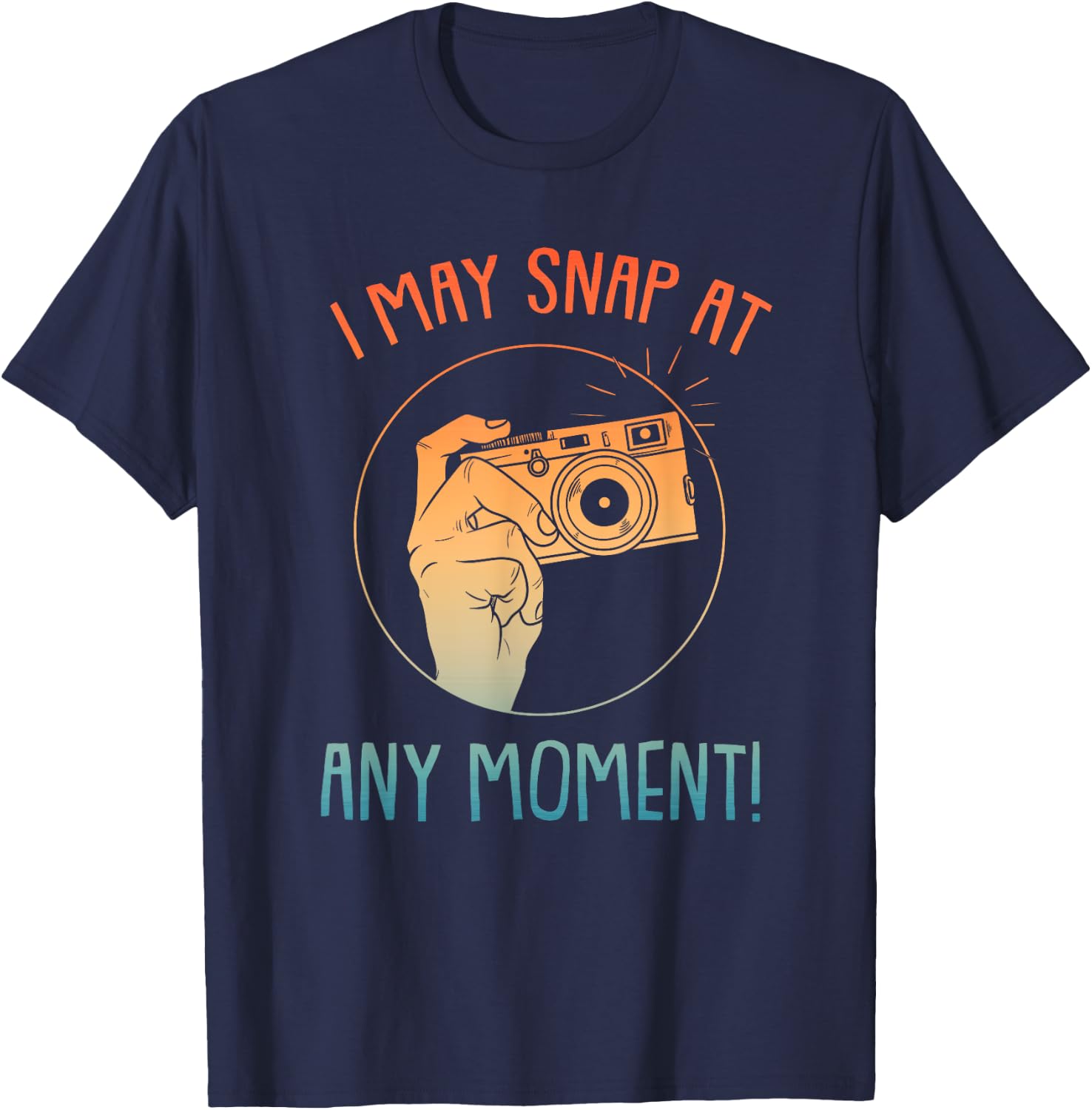 Funny Photography Art Women Camera Gag Photographer T-Shirt - T-Shirt | Navy