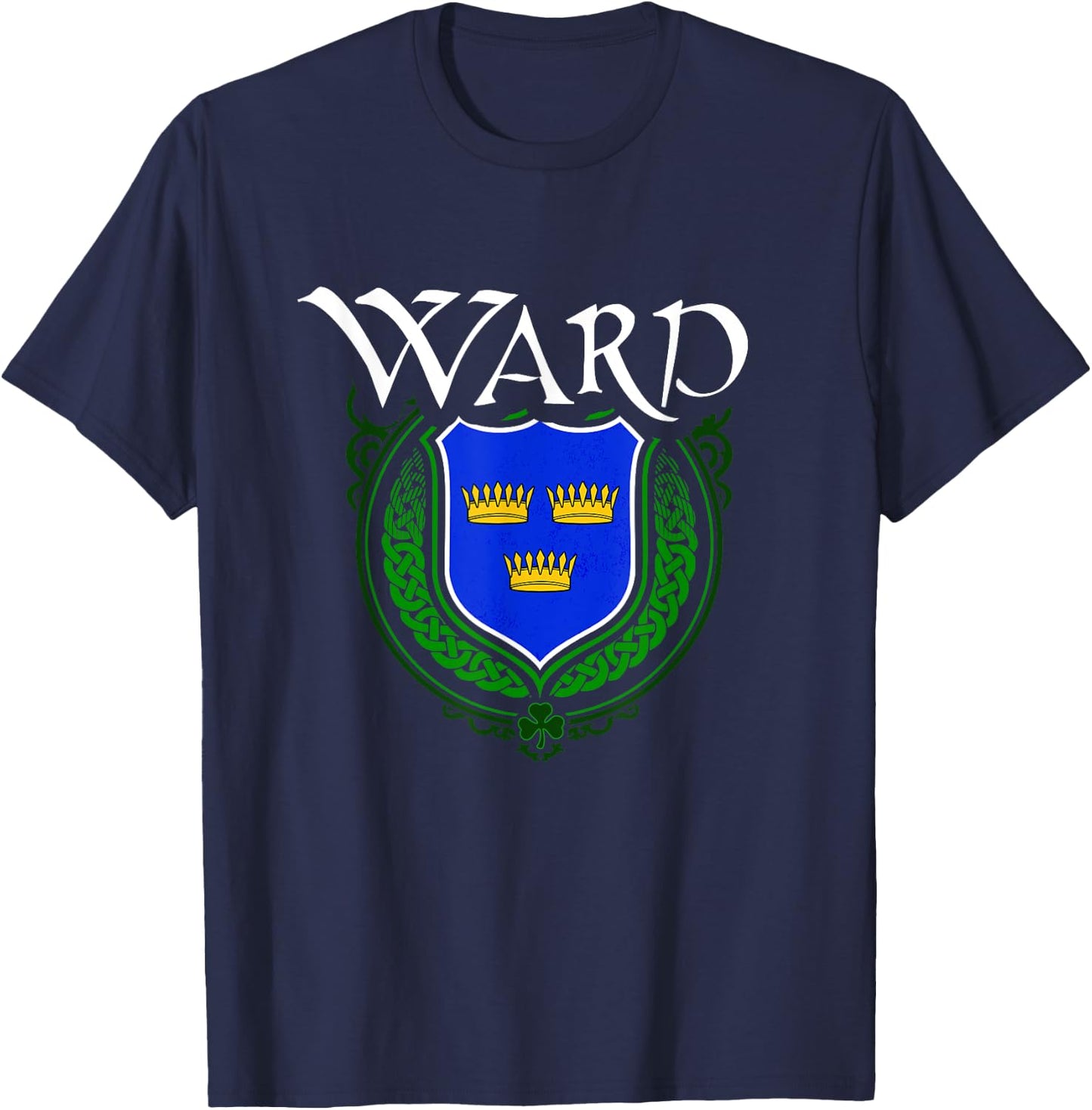 Ward Surname Irish Clan Tartan Badge Ireland T-Shirt - T-Shirt | Navy