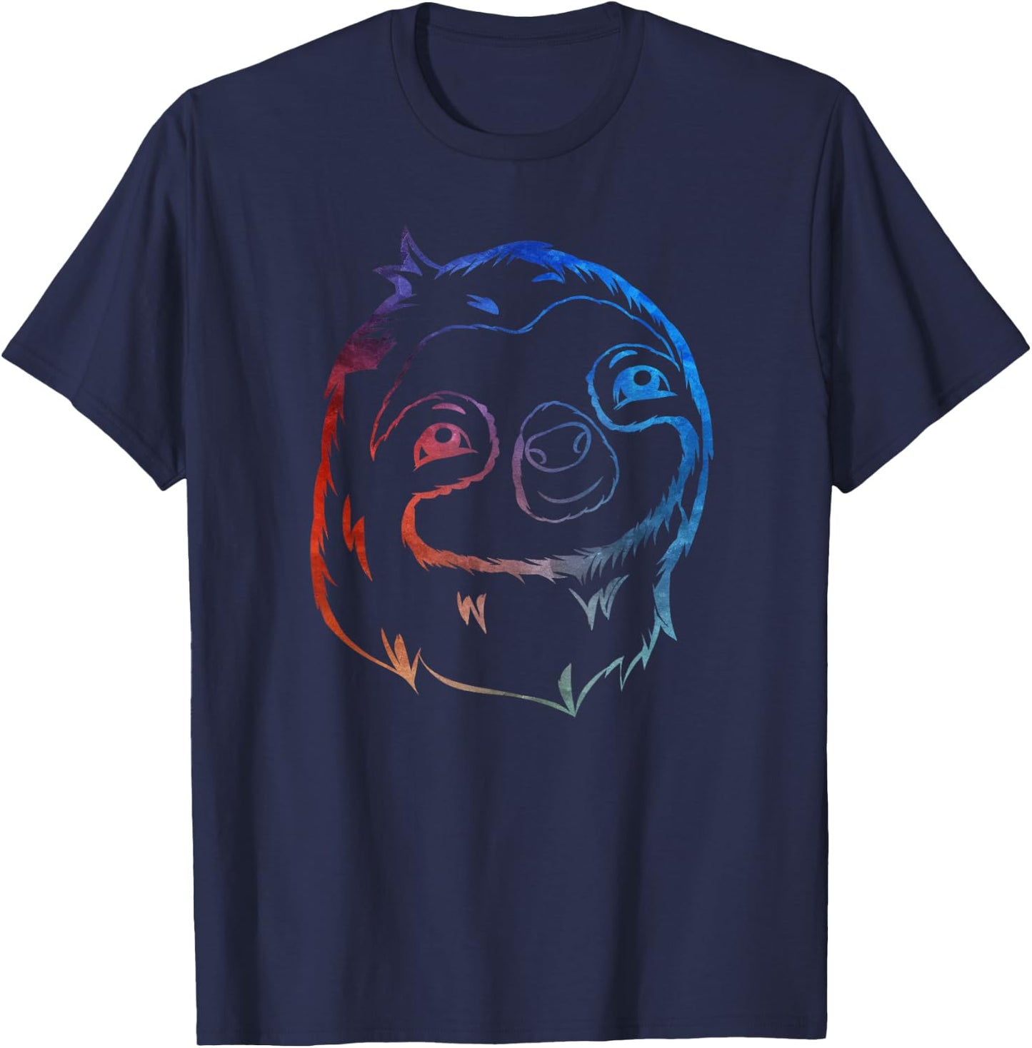 Sloth Art Funny Animal Arboreal Lover Outfit Men Women Kids T-Shirt - T-Shirt | Navy