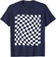Black White Checkerboard T-Shirt - T-Shirt | Navy