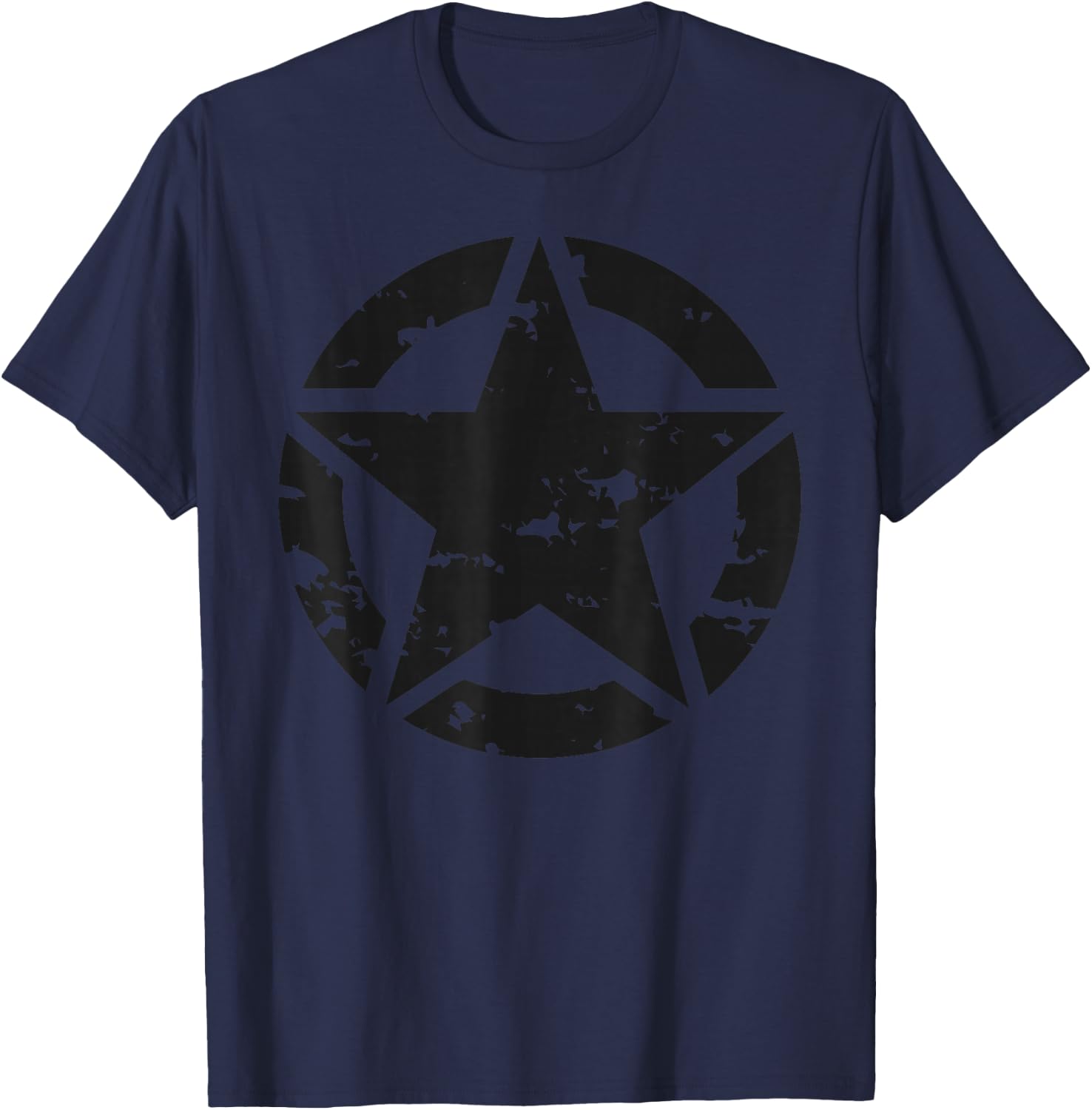 US Army star, Distressed army star, Army star T-Shirt - T-Shirt | Navy