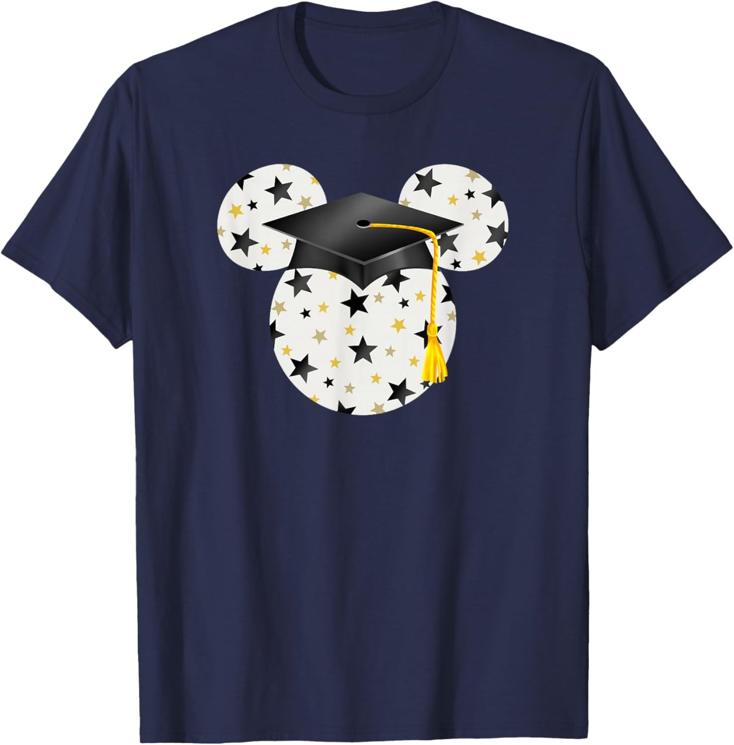 Disney Mickey Head Graduation Hat Star Fill T-Shirt - T-Shirt | Navy