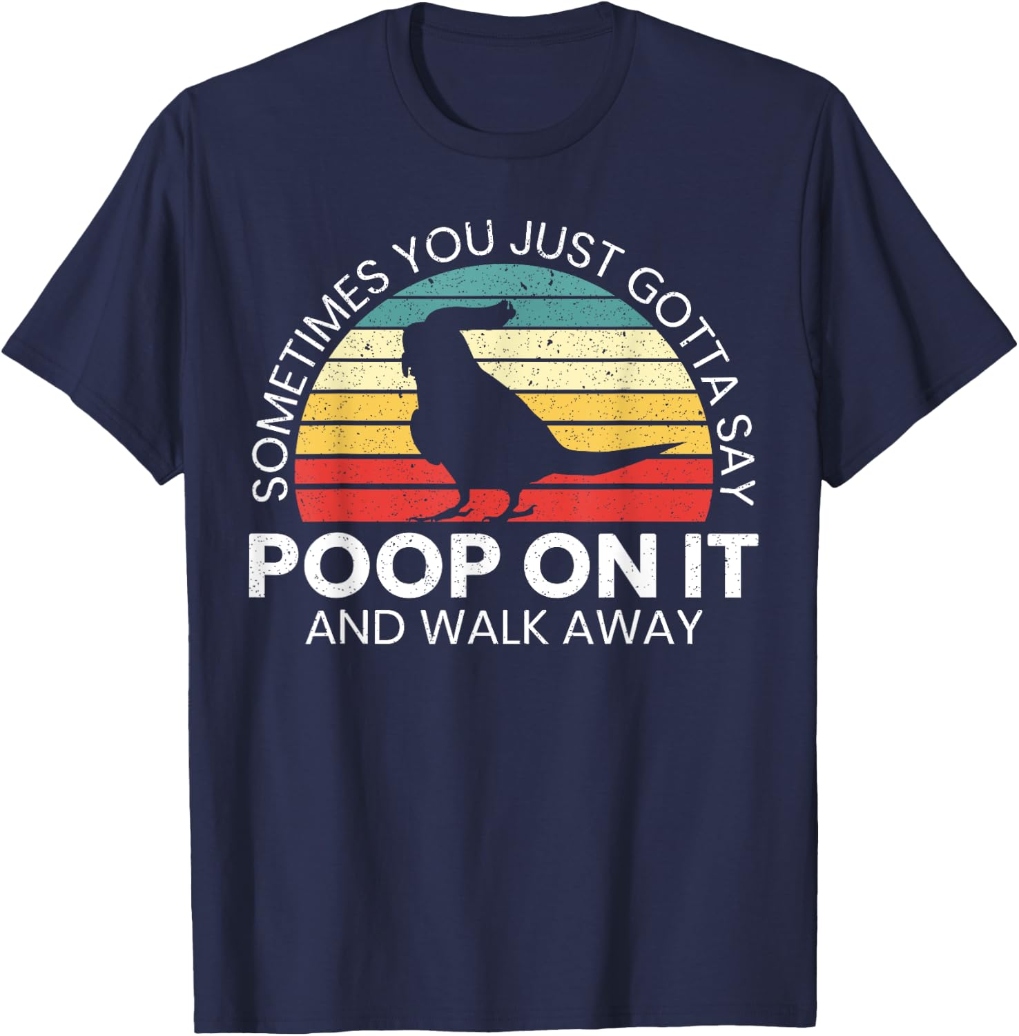 Poop On It And Walk Away Cockatiel Lover Cockatoo Tiel Bird T-Shirt - T-Shirt | Navy