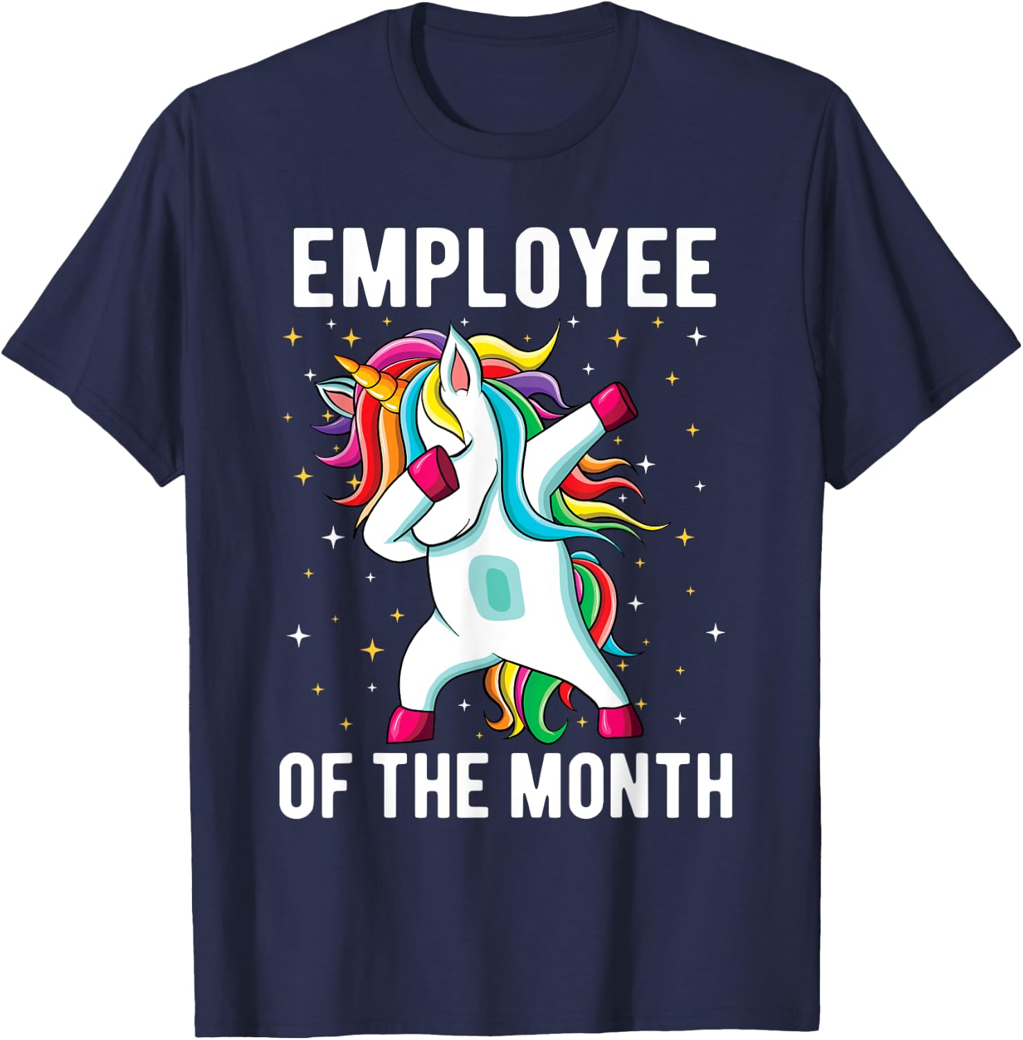 SOMMAS Unicorn Lover Employee Appreciation , Women's, Black, Small, Short Sleeve, Classic Fit, Cotton 60% Polyester 40% T-Shirt - T-Shirt | Navy