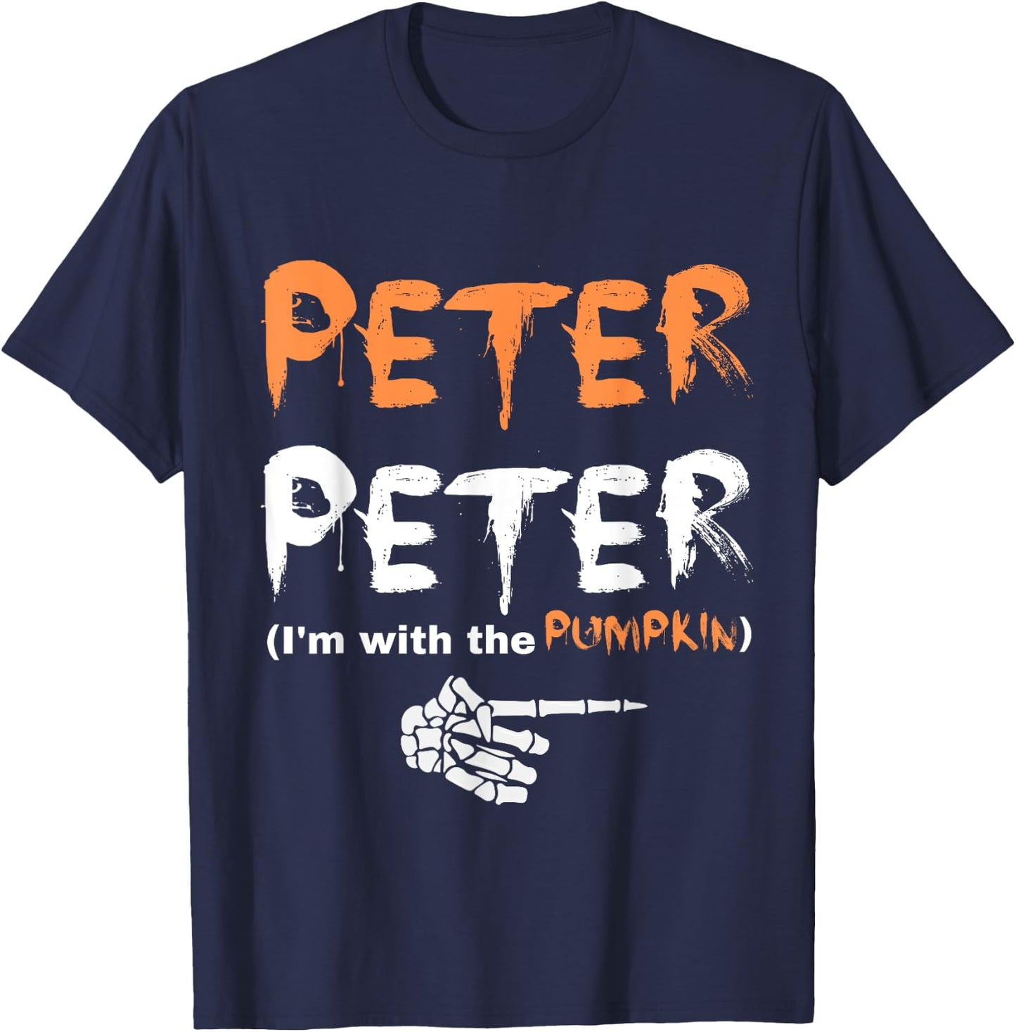 Peter Pumpkin Eater Halloween Matching Couples Costume T-Shirt - T-Shirt | Navy