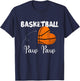 Cute Basketball Heart Basketball Paw Paw T-Shirt - T-Shirt | Navy