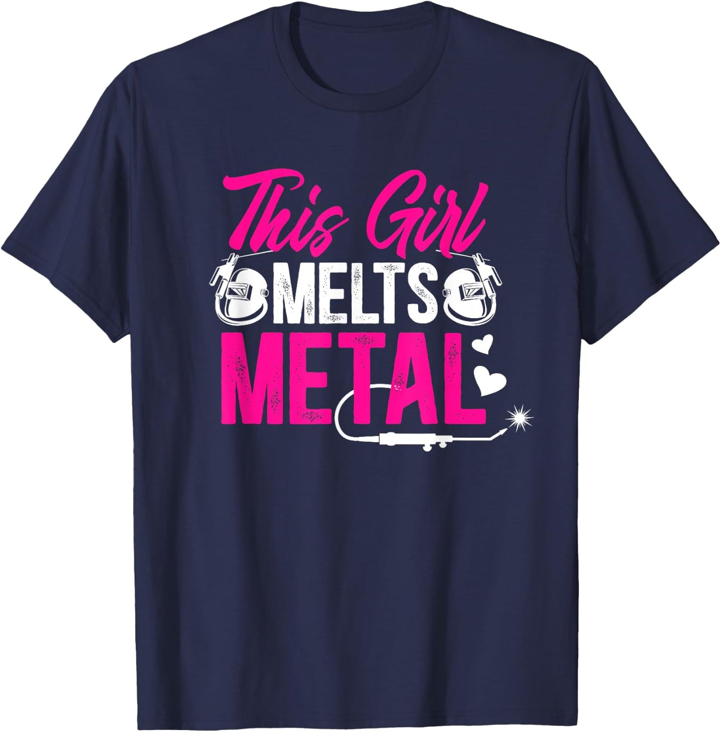 This Girl Female Welder Girl Welding Women T-Shirt - T-Shirt | Navy
