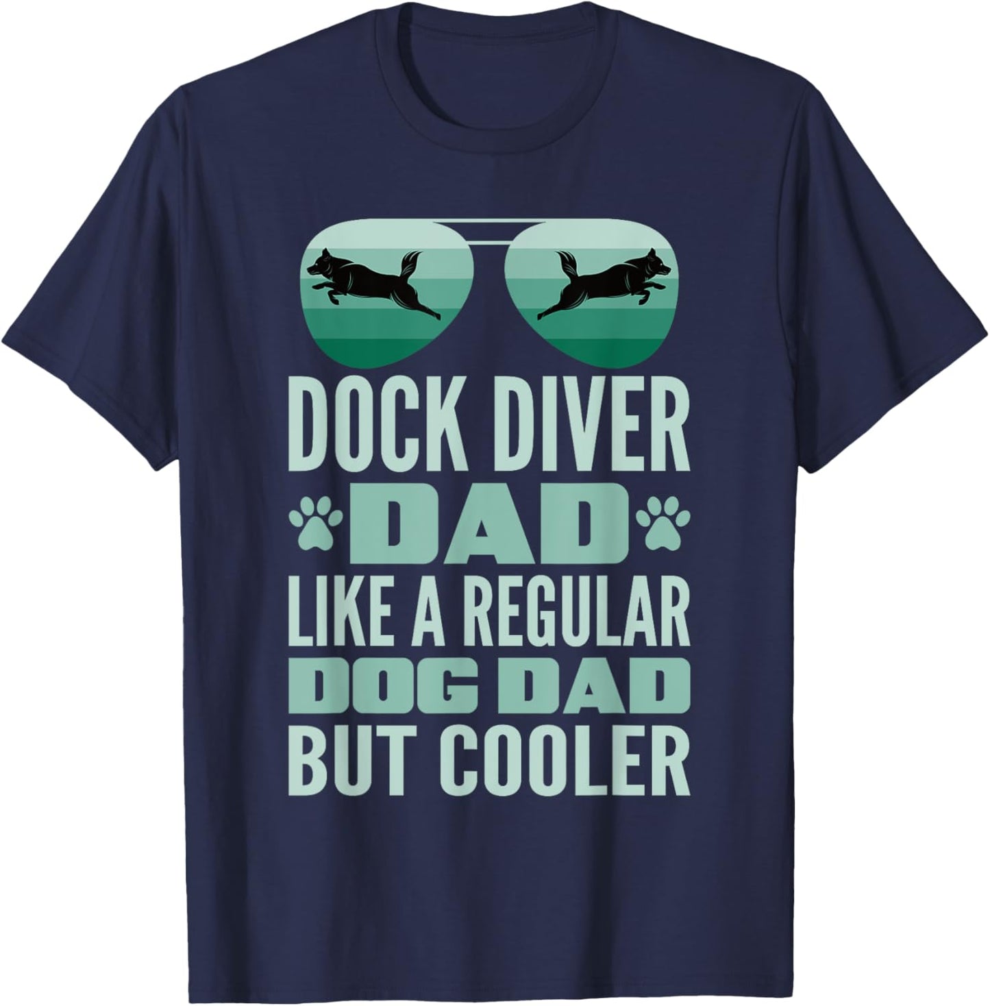 Dog Dock Jumping Dock Diving Dogs Girls Kids T-Shirt - T-Shirt | Navy