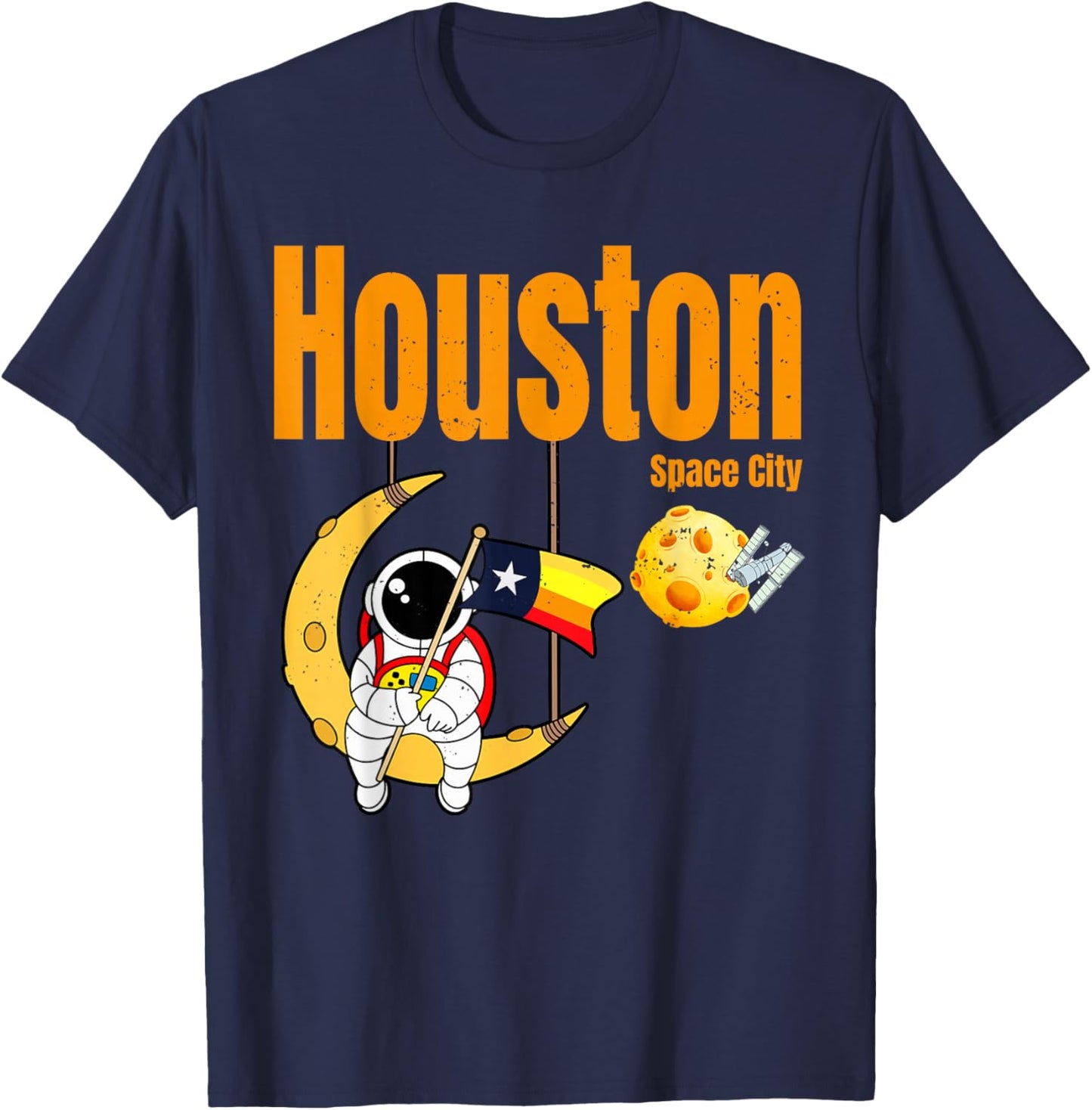 Houston Space City Astronaut T-Shirt - T-Shirt | Navy