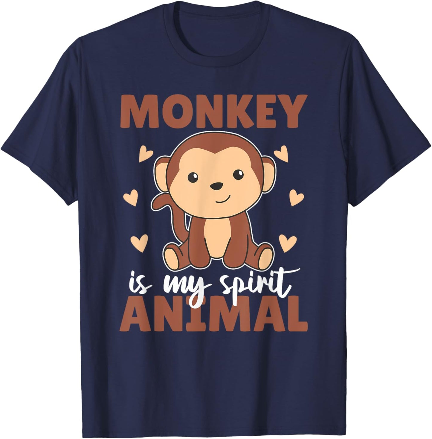 Monkey Is My Spirit Animal - Cute Monkey T-Shirt - T-Shirt | Navy