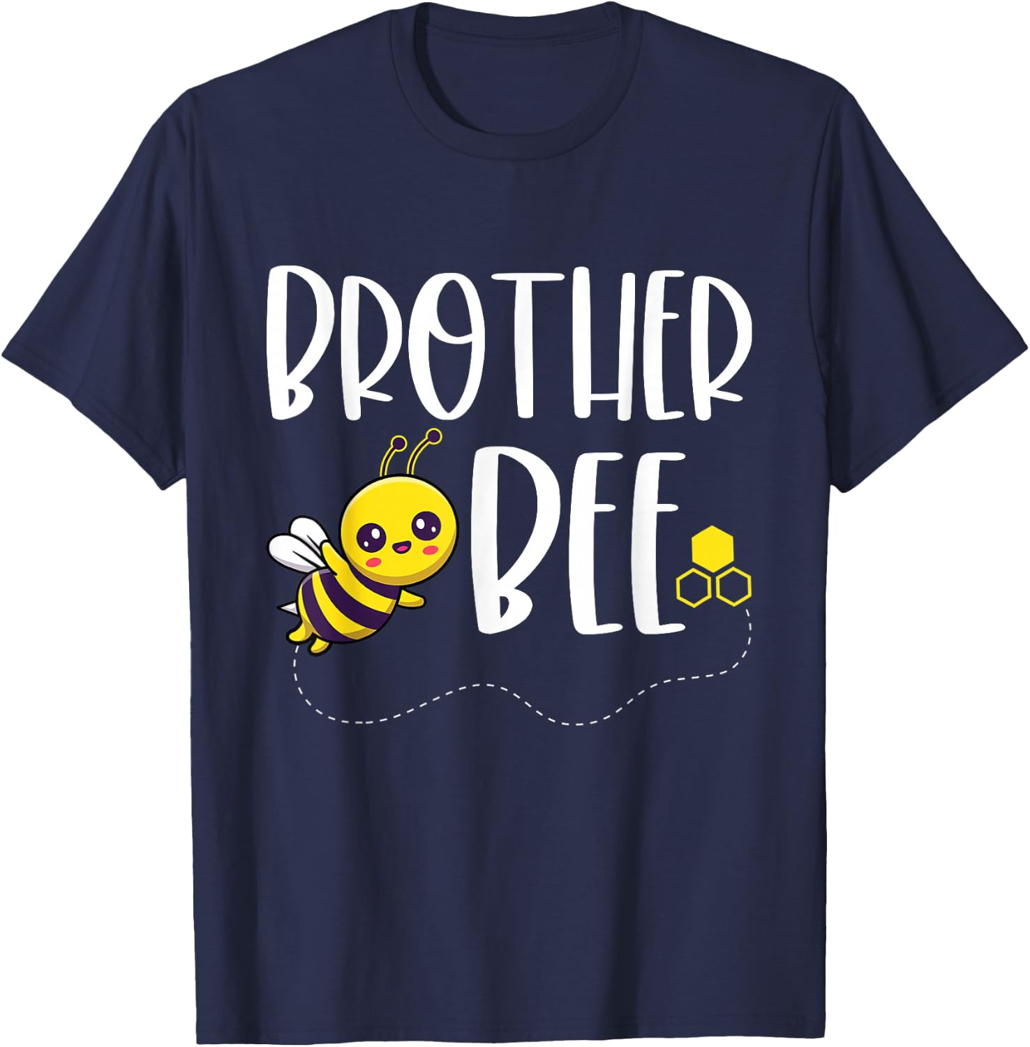 Birthday Bee Family Matching Brother Bee Beekeeper Bro Funny T-Shirt - T-Shirt | Navy