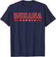 Indiana Tennis Red Vintage Text T-Shirt - T-Shirt | Navy