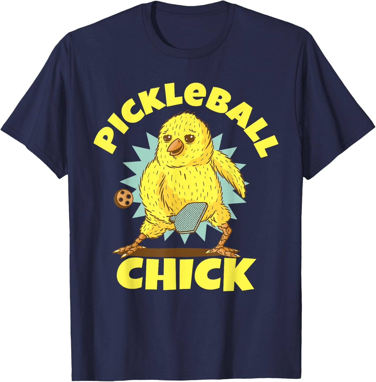 Funny Pickleball Shirt Pickleball Chick Player Loves to Play T-Shirt - T-Shirt | Navy